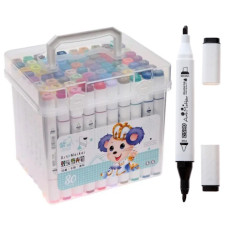 набір скетч маркерів "Mouse"   80кол., кругл./скош. накін., в пласт. кор.  222-80  (12)