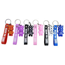 брелок гумовий ведмедик Каліграта зі стрічкою  3208  (12)