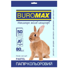 папір оф. кольор. Buromax  А4/80гр./50арк. Pastel блакитний  ВМ.2721250-14  (60)