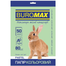 папір оф. кольор. Buromax  А4/80гр./50арк. Pastel світло-зелений  ВМ.2721250-15  (60)