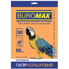папір оф. кольор. Buromax  А4/80гр./50арк. Intensiv помаранчевий  ВМ.2721350-11  (60)