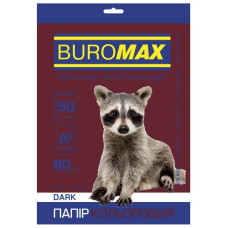 папір оф. кольор. Buromax  А4/80гр./50арк. Dark коричневий  ВМ.2721450-25  (50)