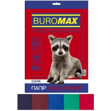 папір оф. кольор. Buromax  А4/80гр./50арк. Dark MIX набір 5кол.  ВМ.2721450-99  (60)