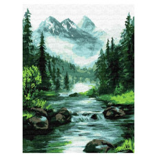 картина за номер. Ідейка 30х40см. "Таємниче джерело"  КНО6371