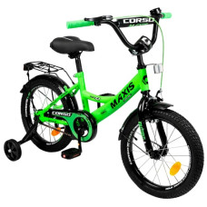велосипед Corso Maxis 14", ручне гальмо, дзвоник, сидіння з ручкою, дод. колеса  МХ-81320  (1)