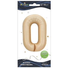 кулька-цифра фольгована Pelican  80см. лате "0"  830910  (5/20)