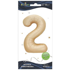 кулька-цифра фольгована Pelican  80см. лате "2"  830912  (5/20)