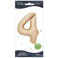 кулька-цифра фольгована Pelican  80см. лате "4"  830914  (5/20)