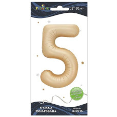 кулька-цифра фольгована Pelican  80см. лате "5"  830915  (5/20)