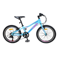велосипед 20" Like2bike Viva алюм. рама 10", 6-шв, V-brake, блакитний  А212005  (1)