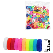 гумка для волосся Калуш кольорова мала мікрофібра неонова d-2,3см. "120" за упак. 120шт. (014444)