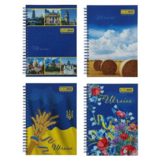 зошит А4 Buromax на спіралі  96арк. офс. клітинка  тв. ламін. обкл.  ВМ.2432  (6)