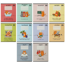 зошит Zibi 36арк. предметний "Cute Cat" mix 8 предметів + 2 загальні  ZB.1731-99  (10/240)