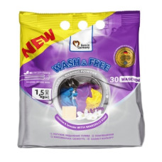пральний порошок Wash&Free універсальний жасмин та лаванда з марсельським милом 1500гр.