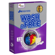 пральний порошок Wash&Free універсальний жасмин та лаванда з марсельським милом  400гр.  (8)