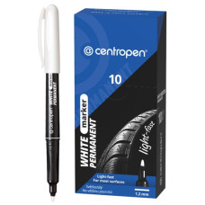 маркер Centropen 2686 перманентний білий 1,2мм.  (10/200)