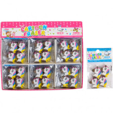 гумка Color-It фігурна кольорова Єдиноріг 2,5х2,2х0,7см., ціна за комплект 4шт.  086  (36/1440)