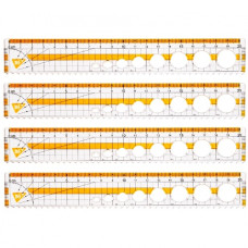 лінійка YES 20см. з висічкою  370672  (24/576)