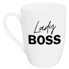 чашка Kvarta 360мл. капучино "Lady boss black" в подар. кор.  1798  (9)