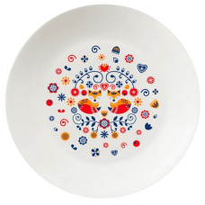 тарілка Kvarta склокерамічна "Лисички" 25см. в подар. кор.  1252  (8)