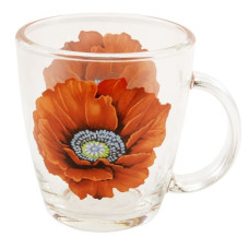 кухоль скляний 340мл. Мак  ОСТ 11 А2410Т  (24)