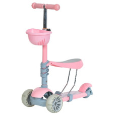 самокат 3в1 мет.+пласт., 3 кол. 120/97мм., кермо 55,5-77,5см., підн. 26-13см.  JR3-183-P  (6)
