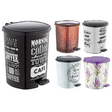 відро для сміття 6л. з декором  OZER-D-011