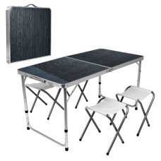 стіл-валіза 120х60х70см. (МДФ, алюм. каркас) + 4 стільці  МН-5309S-4  (1)