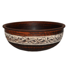 макітра глиняна середня Ангоб  5145