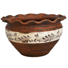 макітра глиняна велика 4,5л. Ангоб  5412