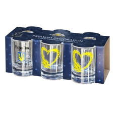 набір чарок 6шт. 50мл. гладкий патріотична деколь