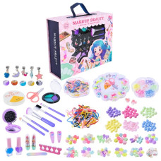 косметика лак, помада, тіні, аксесуари для створення прикрас в кор. 28х9х23см.  LD6062-1  (18/36)