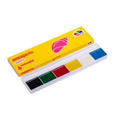 фарби акварельні Гамма (НВ) "Малята"  6кол. карт.кор. без пензлика  100101  (21)