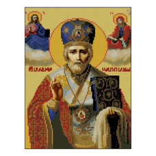 алмазна мозаїка Strateg 30х40см. "Святий Миколай"  в тубі, без підрамника  ZAV3040-35