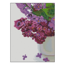 алмазна мозаїка Strateg 30х40см. "Бузковий настрій"  в тубі, без підрамника  ZAV3040-45