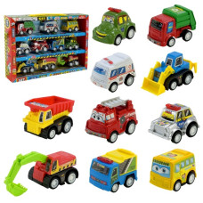набір машинок 10шт. в кор. 23,5х18,5х4см.  5857  (48/96)