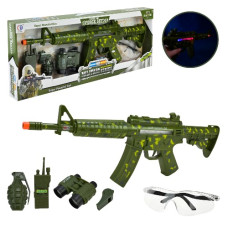 набір автомат, граната, бінокль, рація, окуляри, звук, світло, в кор. 61х23,5х5см.  СН920А-5 (18/36)