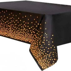 скатертина Pelican чорна 137х183см. "Конфетті золоті"  871033  (10/300)