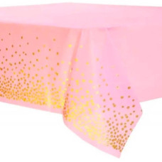 скатертина Pelican рожева 137х183см. "Конфетті золоті"  871035  (10/300)