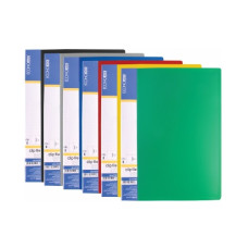 тека Economix E31222 з бок. затискачем та кишенею пласт. А5  (clip В)  (20)