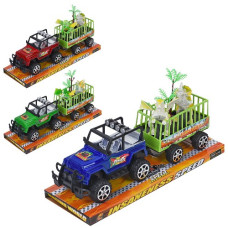 трейлер інерц. 15см., клітина з динозаврами 2шт., в слюді 31х12х10,5см.  906-131  (60)