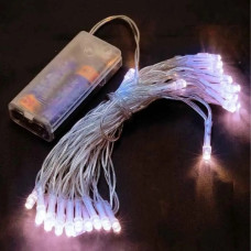 електрогірлянда  30 LED 3м. на батарейках, біле світло  1103-03