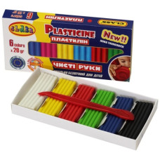 пластилін Class "Чисті руки MAXI" ЕСО  6кол./120гр.  7643С  (60)