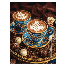 картина за номер. Ідейка 30х40см. "Ранковий аромат" з фарбами металік  КНО5712