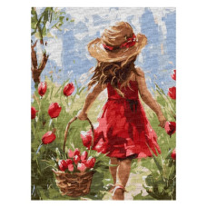 картина за номер. Ідейка 30х40см. "Квіткова радість"  КНО8469