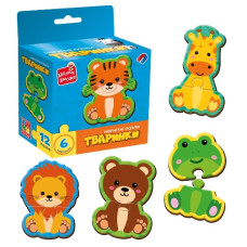 пазли магнітні 12 елем. "Тваринки" Vladi Toys  VT1733-04