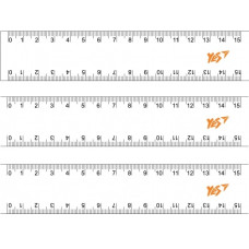 лінійка YES 15см. прозора  370329   (48/1152)
