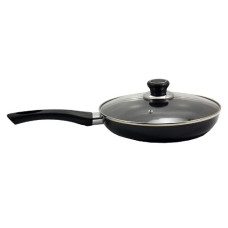 сковорідка Zauberg d-20см. Non-Stick, скляна кришка, чорна  PN-20B