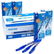 ручка CR-707F "пиши-витирай" гелева 0,5мм. синя  (12/144/1728)