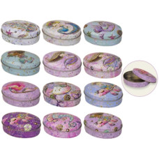 скринька металева Русалонька 8,5х6х3см., 24шт. в диспл. 29,5х28х7см.  03516-35  (24/288)